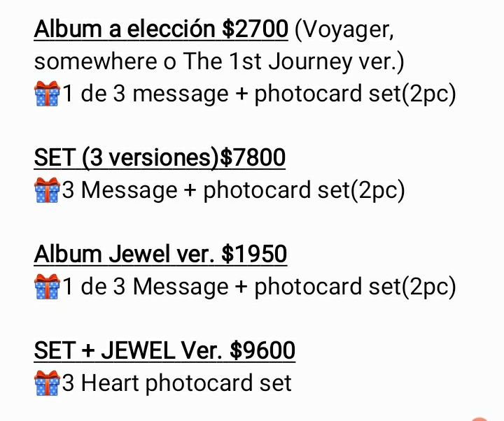 monbebest_ar's tweet photo. [GO🇦🇷] STARSHIP SQUARE Kihyun The 1st Single Album Voyager

*Los precios no incluyen envío ni imp.

📌Cierra el 11/03 20hs

Formulario de compra:
https://t.co/ggLYxO0D63

Si tenes dudas manda mensaje al WhatsApp 01151120845 https://t.co/k5nkovNHng