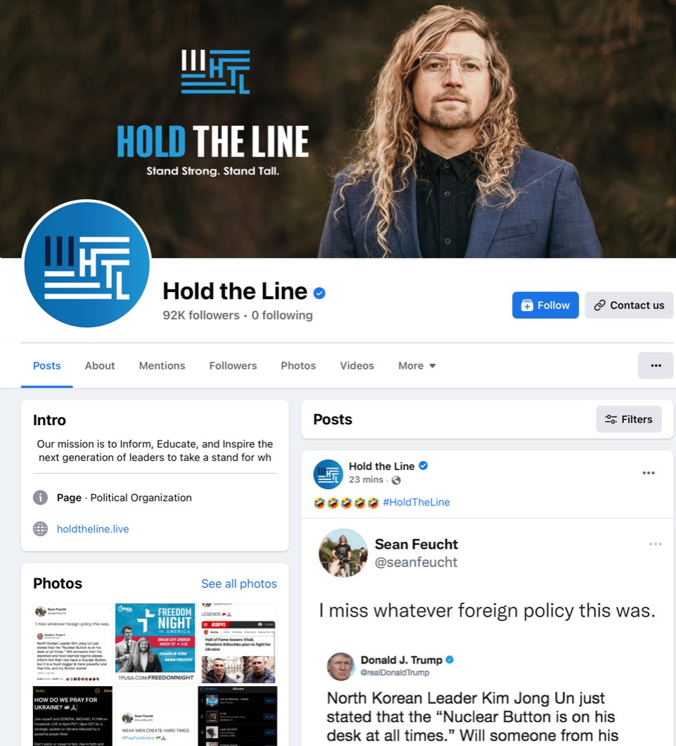 peel_ny's tweet photo. #seanfeucht tax exempt fraud. I notice he deleted all his #holdtheline post on his Facebook page. He says right here today he is a #politicalorganization @RobBonta he does not have a physical church as defined in the irs code for tax exempt churches https://t.co/VC3svrkdmp