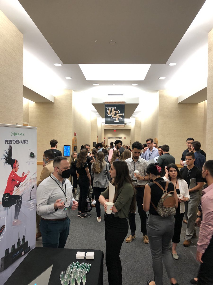 delsysinc's tweet photo. Wonderful opportunity to present our new tech on Day 1 of the @UCF_IEPRS conference, both during the sessions and as part of @UCF_Kinesiology’s student Lab Crawl. On Day 2, @Doc__Ski will be presenting his research on neural interface technology, don’t miss it! https://t.co/FeWQoM2WDU