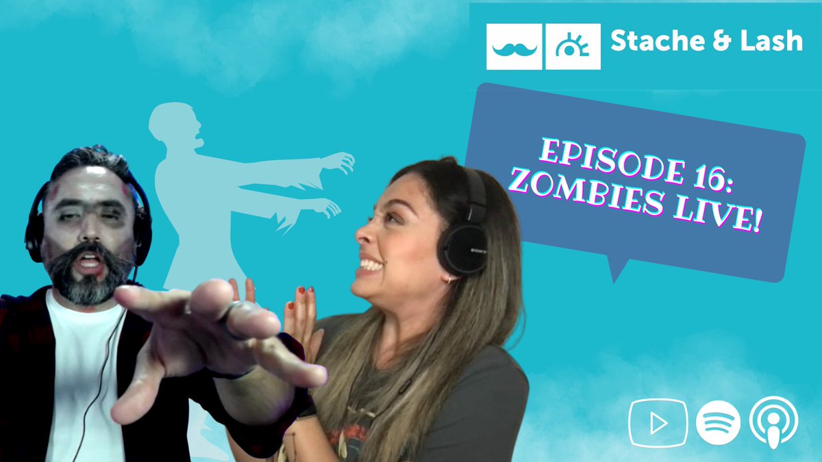 StacheLash's tweet photo. Did someone say BRAINS? 🧠🧟‍♀️🧟

@ZargentoT &amp; @DatBoopGirl break down on E16 “Zombies Live!”everything you need to know about zombies in real life (that’s right!), and pop culture most recently with the show “We Are All Dead”. 

 Watch or listen NOW!

👇🏼 

https://t.co/6FxuTA5J2I https://t.co/vKliiUu6oN