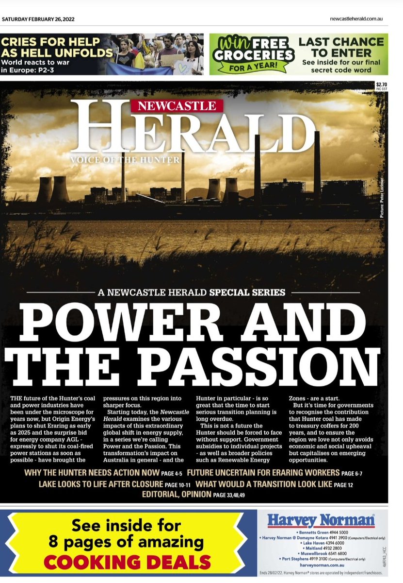 xave_55's tweet image. A special @newcastleherald today as we launch our Power and the Passion series. If you care about how the Hunter can make a successful transition to a clean energy future, it's well worth a read. Twelve-plus pages today and there's a lot more to come.