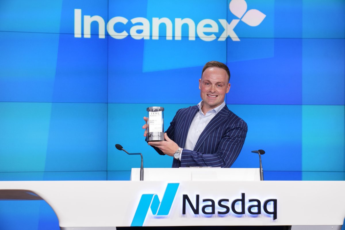 NasdaqExchange's tweet photo. .@ASX_IHL is changing lives through innovation. 

$IXHL is a cannabinoid and psychedelic compound medicine development company creating first-in-class pharmaceutical drugs and therapies for patients with unmet medical needs. https://t.co/dOcks4rhIt