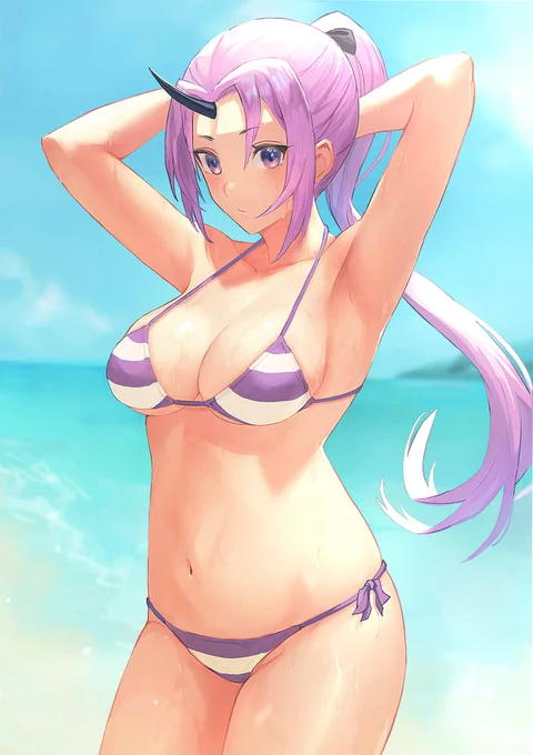 #くそ寒いので水着絵を貼る シオンはいいぞ 