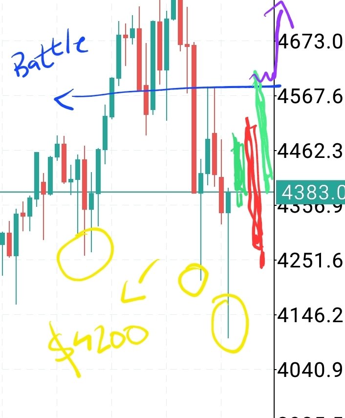 TicTocTick's tweet photo. Here's a possible path to 4700/4800.

It won't be a direct line but it's possible,  as long as we hold that 4200. 

See the technical lay of land below. I can see 4600 4700 from where I sit. Now 4380. 

$aapl  $tsla $pltr $arkk $pypl $fb https://t.co/dGiRdGGoee