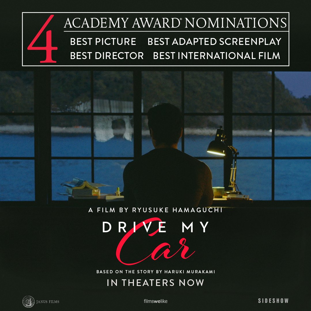 𝗗𝗿𝗶𝘃𝗲 𝗠𝘆 𝗖𝗮𝗿, nominated for 4 Academy Awards®, is on the road in theatres all around 🇨🇦. Find out where to watch "the best movie of the year" in a theatre near you.

New dates added in Halifax, Nova Scotia &amp; Montreal! Check local showtimes 🚘 filmswelike.com/films/drive-my…