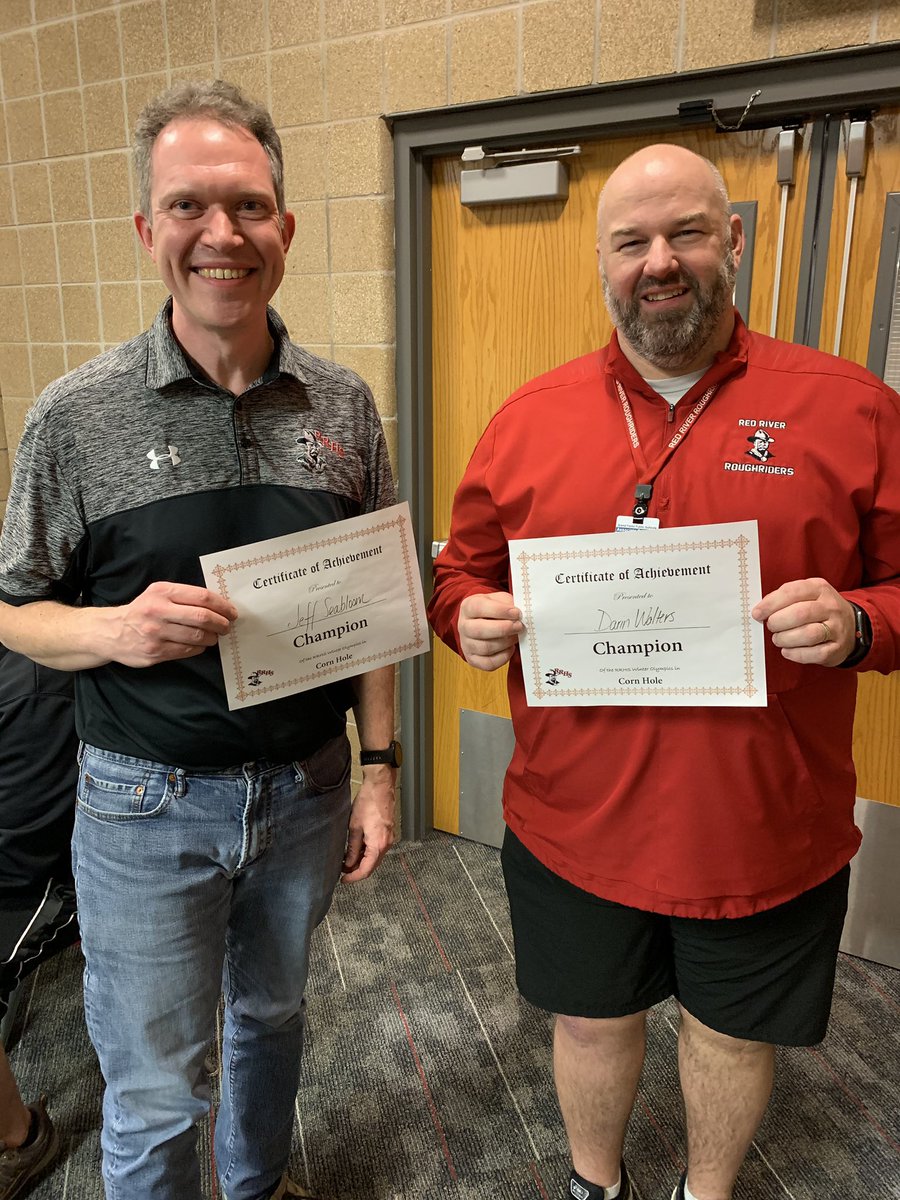 Your Cornhole Champions, Dr. Walters and Mr. Seabloom!