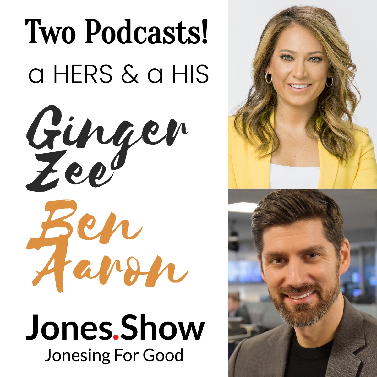 randallkjones's tweet photo. Rarely do I get a husband &amp; wife team, especially on TWO separate #podcast episodes! Experience the amazing #GingerZee from #ABCNews #GMA &amp; her husband, #TVs #unpredictable #BenAaron as they #inspire &amp; #entertain. 
Ginger: https://t.co/RfOuGbOTyv 
Ben: https://t.co/yyAsAhPN2j https://t.co/eLHo0UxoUp