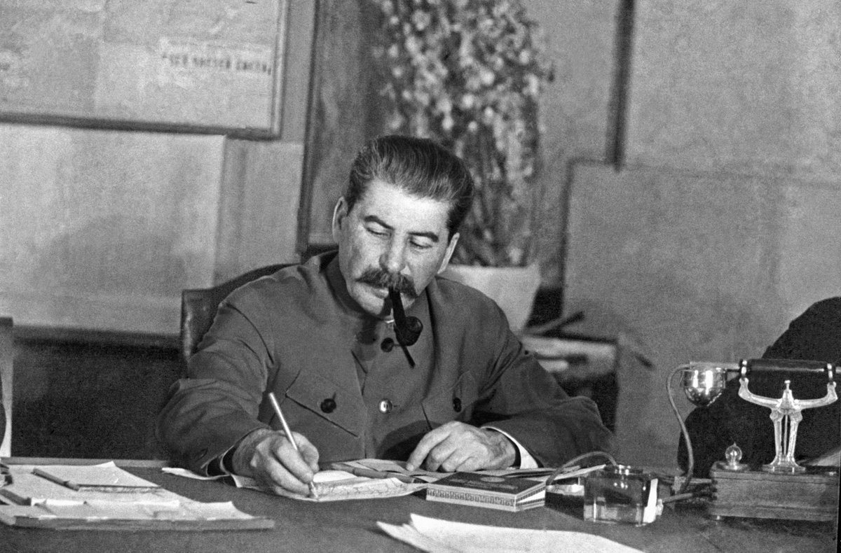 Stalin expected that Hitler might attack. But he believed that Soviet army was strong enough to repel them quickly. On paper he had much more tanks, guns, planes. So when Hitler did attack on June 22, 1941, Stalin was calm. He ordered his troops to beat them off and counterattack