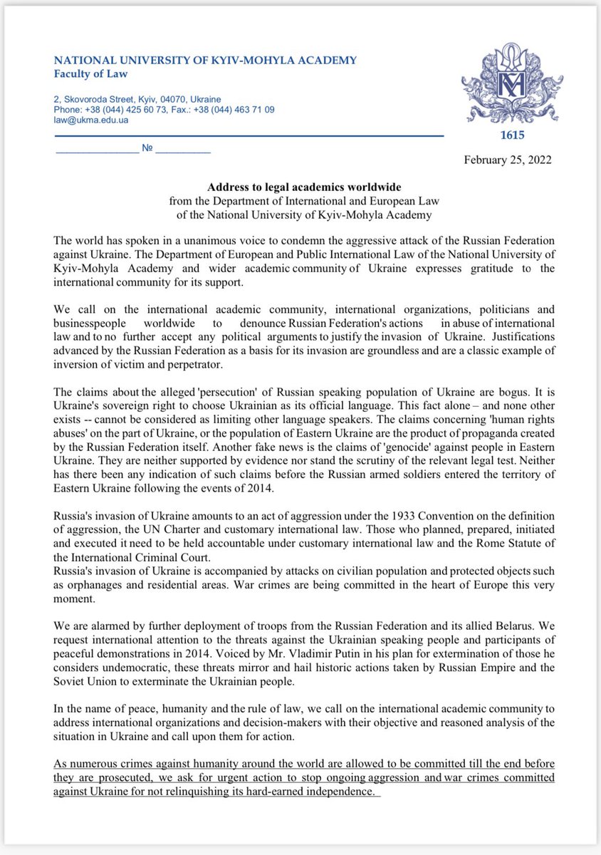 renaissancegrrl's tweet photo. “As numerous crimes against humanity around the world are allowed to be committed till the end before they are prosecuted, we ask for urgent action to stop […] war crimes committed against Ukraine for not relinquishing its […] independence.”
 
#stopwar #StopPutin https://t.co/9yAr2oUlCN