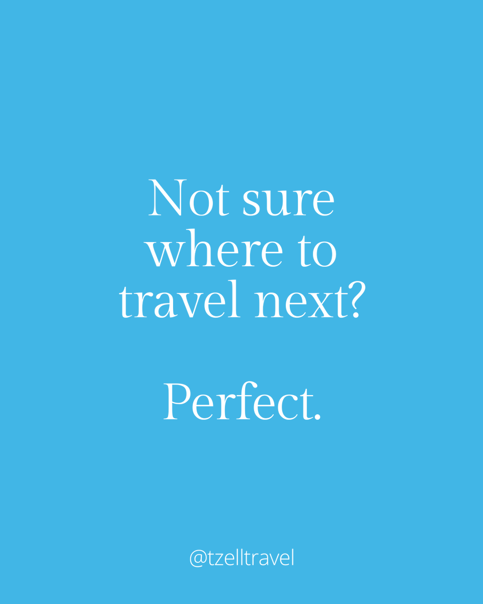This is where we come in! Click the link below to start a conversation with a real human #travel advisor. 

We’ll listen to your vision, make some expert recommendations, plan your logistics, and #VIP you with our industry connections.

tl.formstack.com/forms/tzell_tw…