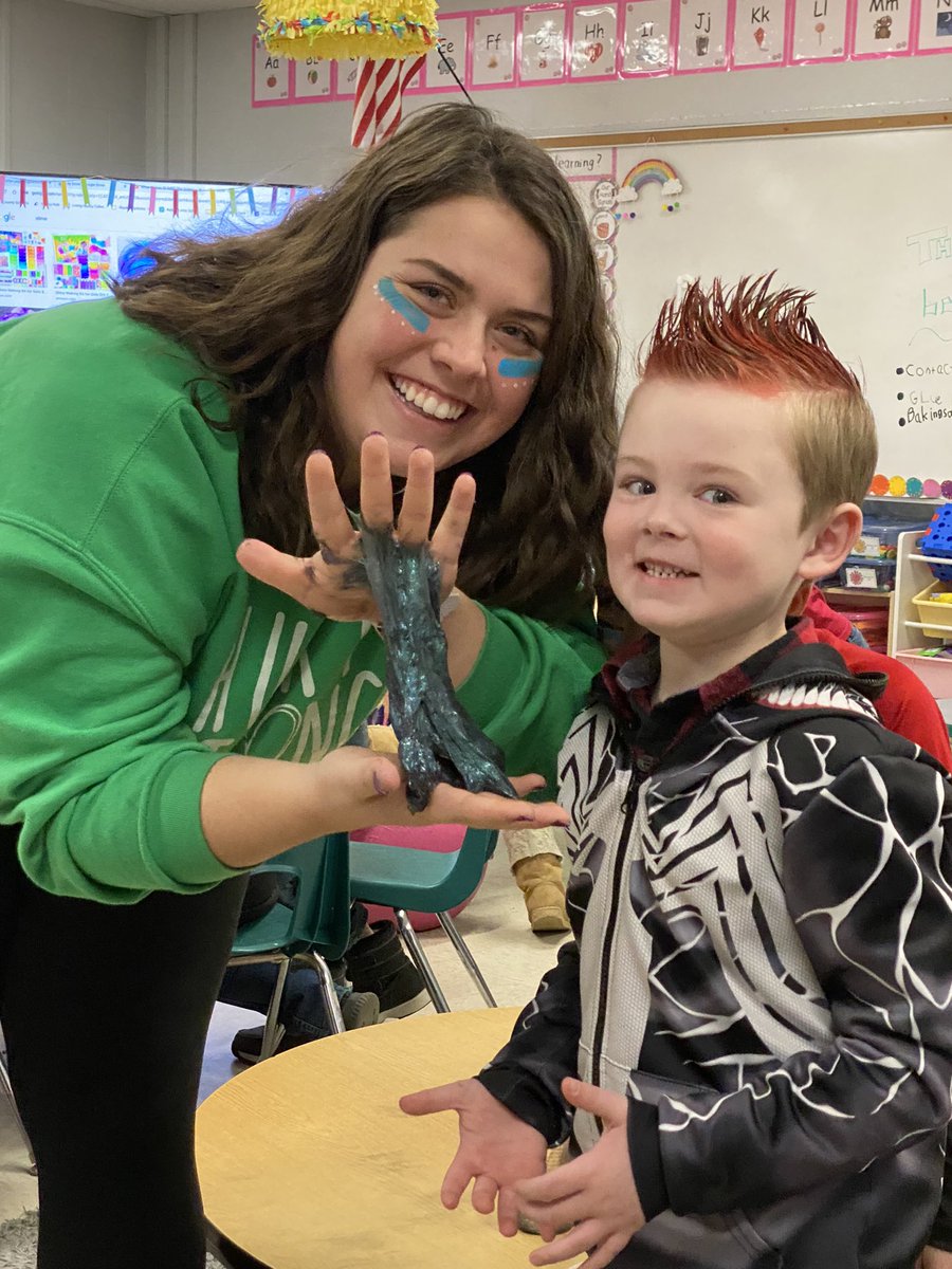 MsJaggers_K's tweet photo. We learned about the science behind slime on this fun Friday to end another great week! Let me tell you, Kinders absolutely LOVE their slime! https://t.co/tyB0HVOhXs