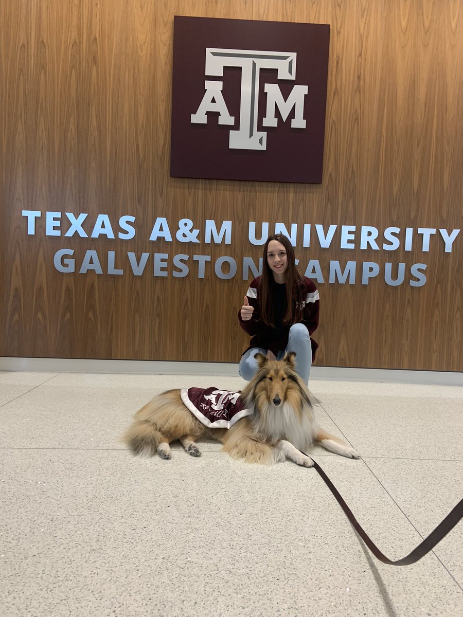 skerboIT's tweet photo. @AggiesByTheSea @_issa_kate_  Super proud our daughter was able to meet one of her Dreams today!! The QUEEN of A&amp;M…Miss Reveille X!!! https://t.co/6XBZlCaNbD