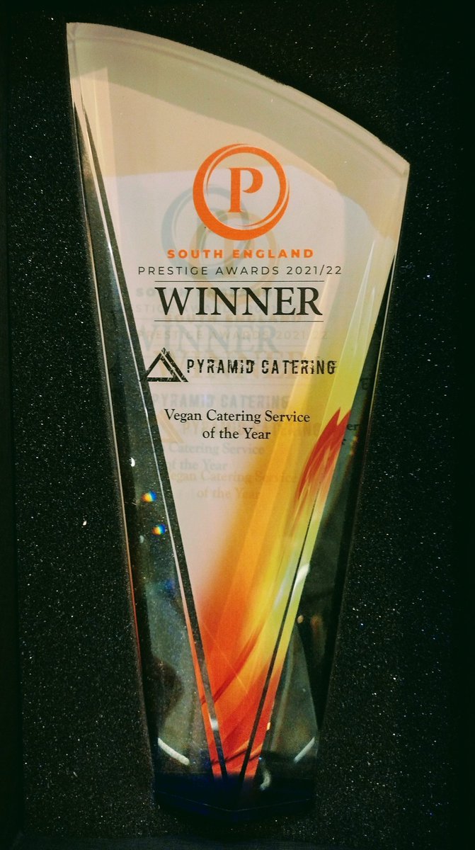 TheVeganPyramid's tweet photo. And the winner is.....
Good day out in Hampshire yesterday at the Prestige Business Awards... picked up another trophy 🏆😊💚🌱

Vegan Catering Service of the Year 21/22 

#vegan #veganfood #veganlife #plantbased #vegandiet #plantbasedfood #plantbaseddiet #vegancatering #Awards https://t.co/g4vLwAXJOq