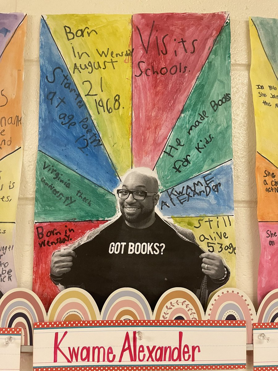 erinaweaver's tweet photo. This is always a favorite project of mine, but this year I’m obsessed with their choices of inspiring black heroes! ❤️ We are slightly obsessed with @Amandagorman123 and @kwamealexander in room 16! https://t.co/sMfwTNlkKH