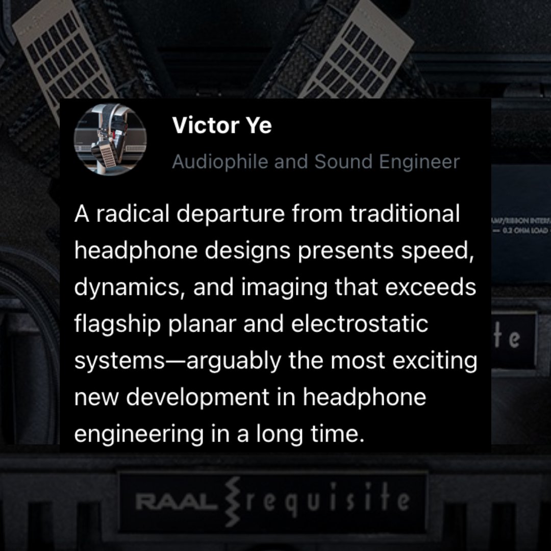 raalrequisite's tweet photo. 🥳 "The most exciting new development in headpone engineering in a long time." 

#music #headphones #audioengineer #california #engineer https://t.co/gquAXn0cv1