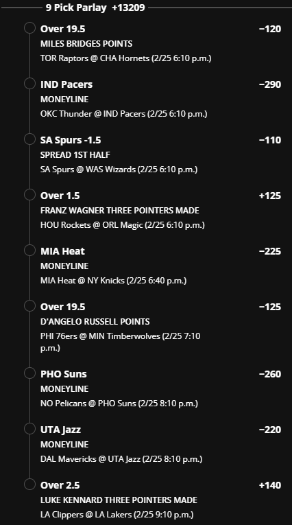Futureprez2024's tweet photo. In the meantime, as I'm waiting for some love for a free play... it is Friday and the NBA is back, so now we have the #FuckAroundFriday Parlay: https://t.co/zi9AJQXY75