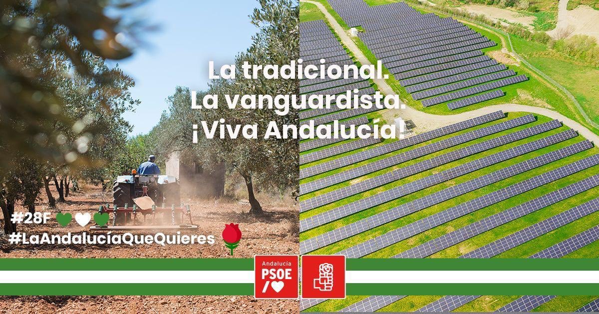 Andalucía es una tierra grande, sabia y llena de contrastes. Lo importante es que tod@s tengamos las mismas oportunidades vivamos donde vivamos dentro de #Andalucía. 
#LaAndalucíaQueQuieres 💚🤍💚 
#28F 🌹