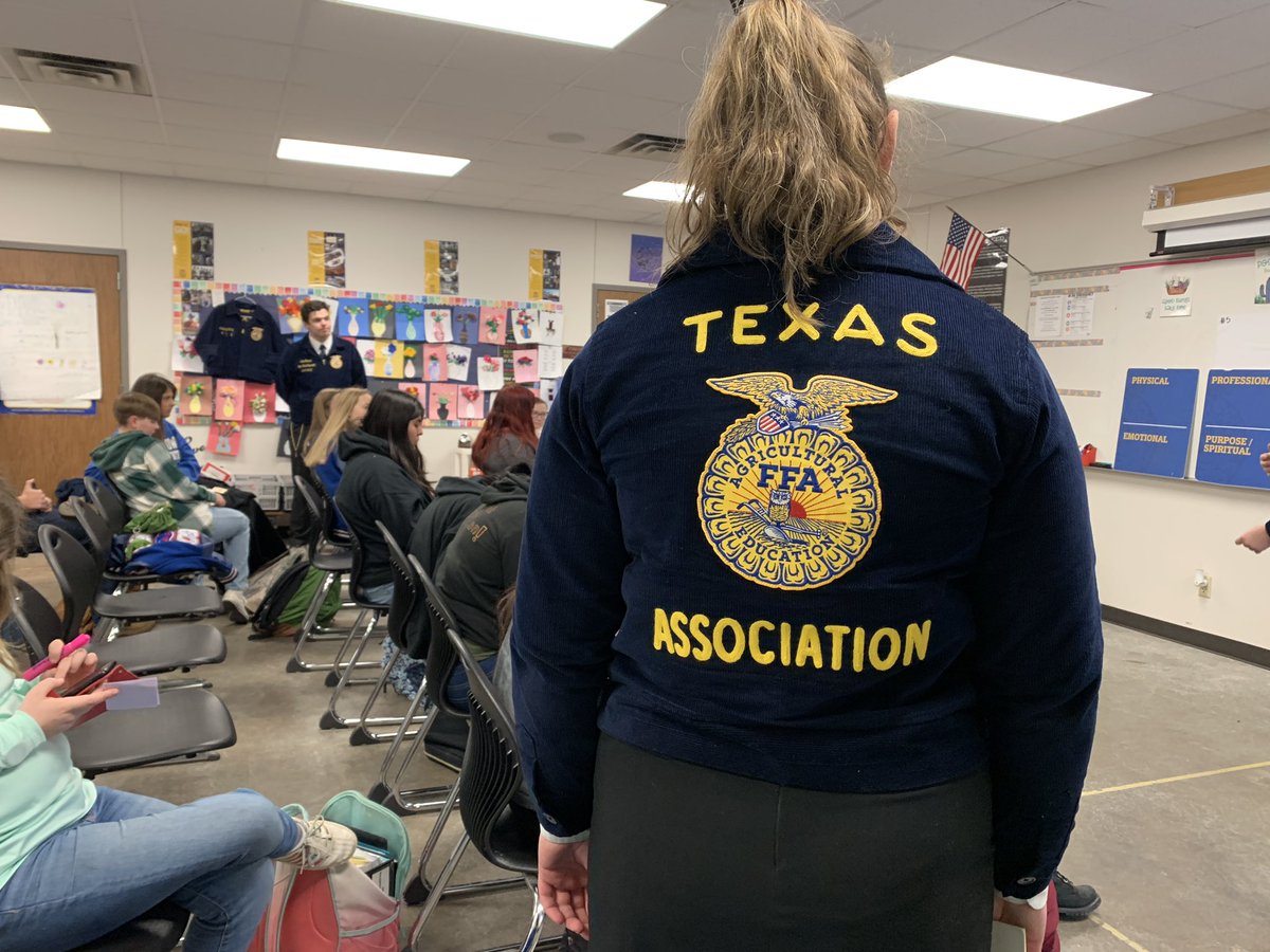 LHSFFA's tweet photo. Such a treat to finish National FFA Week with a visit from @TexasFFA State Officers! Thank You for helping us focus on how to empower ourselves. https://t.co/iBaQjeEsIR