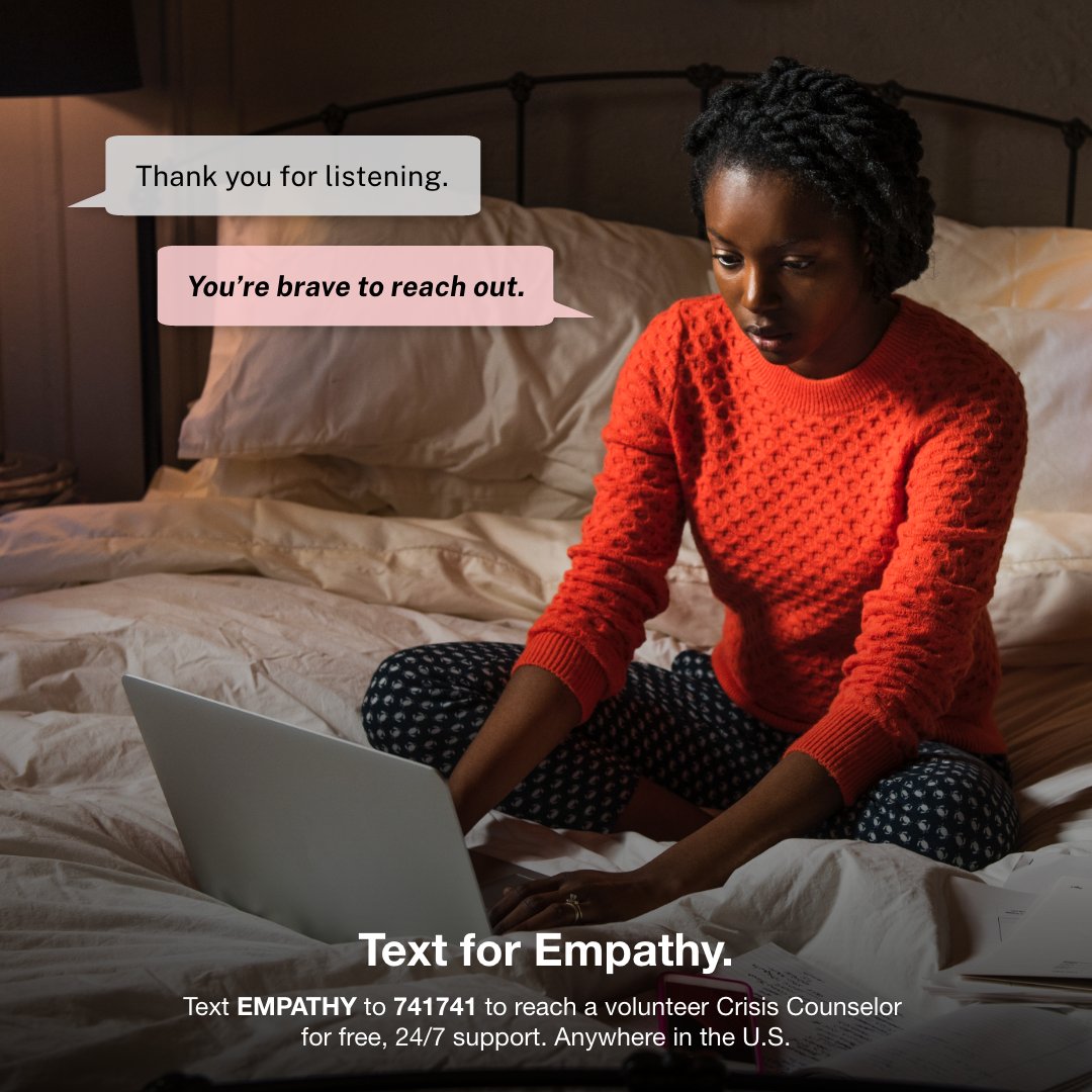 Crisis Text Line tweet media