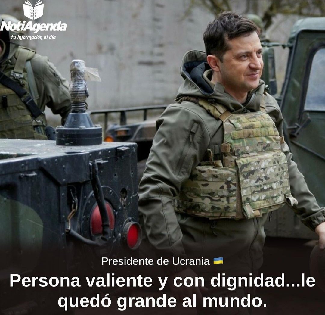 OhDiosa_Blocker's tweet photo. Definitivamente el Presidente de Ucrania tiene huevos 
Ahí bien puesto para hacerle frente a Putin 💪🏽 toda mi admiración!!! https://t.co/WCQn16gR43