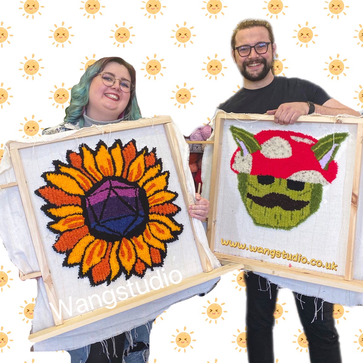 Love these rugs by my students yesterday! #norwich #tufting #tufted #rugart #rugs #rugart #norfolk #norwichstudio #handmade