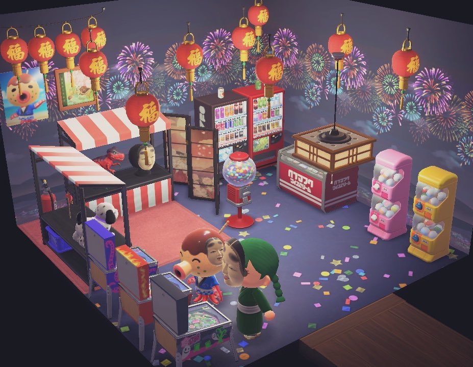 cloverr_acnh's tweet image. Zucker asked for a Festival grounds style vacation home n this is what I came up with :3

#hhpdlc #ACNH #ACNHDesigns