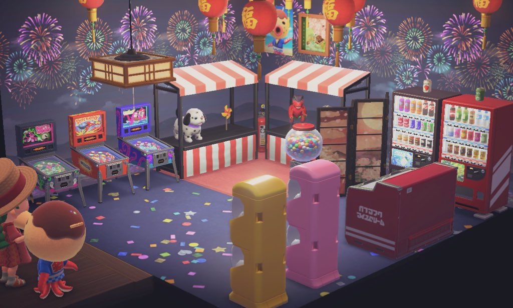 cloverr_acnh's tweet image. Zucker asked for a Festival grounds style vacation home n this is what I came up with :3

#hhpdlc #ACNH #ACNHDesigns