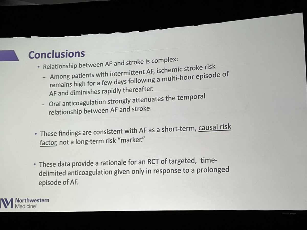 guroledip's tweet photo. Dr. @PassmanRod on TEMPORAL ASSOCIATION BETWEEN EPISODES OF AF & RISK OF ISCHEMIC STROKE. Excellent talk as always. The presence of AF as well as AF load and duration matter. #westernaf @westernAFib @nmarrouche @norocardiology https://t.co/p8jIQyGYUf