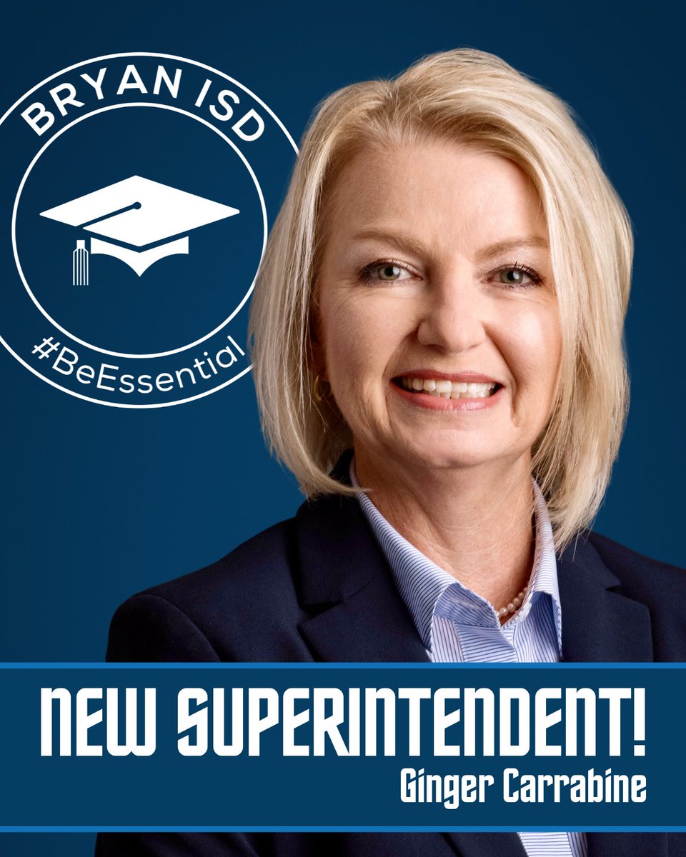 The Bryan ISD Board named Ginger Carrabine the lone finalist to fill the district’s superintendent position today! 

Join us in congratulating her. After a mandatory 21-day period, the interim tag she has held since Sept. will be removed.

Learn More: bryanisd.org/apps/news/arti…