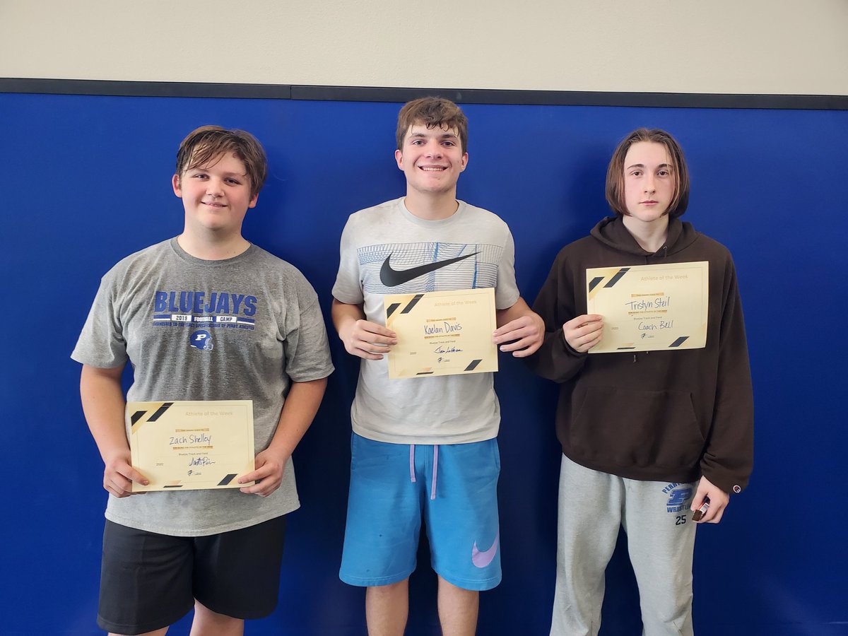 Run_PHS's tweet image. Epic ending to the first week! We have strong numbers and even more focus during the workouts!!! 

Congrats Zach Shelley, Kaelan Davis, and Tristyn Steil for being our athletes of the week!!! 

One Team, One Dream! Go Bluejays!