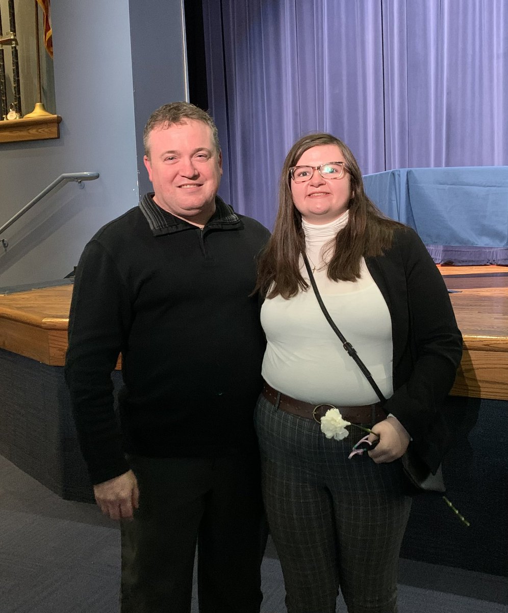 Edgewood_DECA's tweet photo. An honor and privilege to be chosen as most influential educator by Hayley and Tristen at their NHS Induction Ceremony. https://t.co/4KodewJbMU