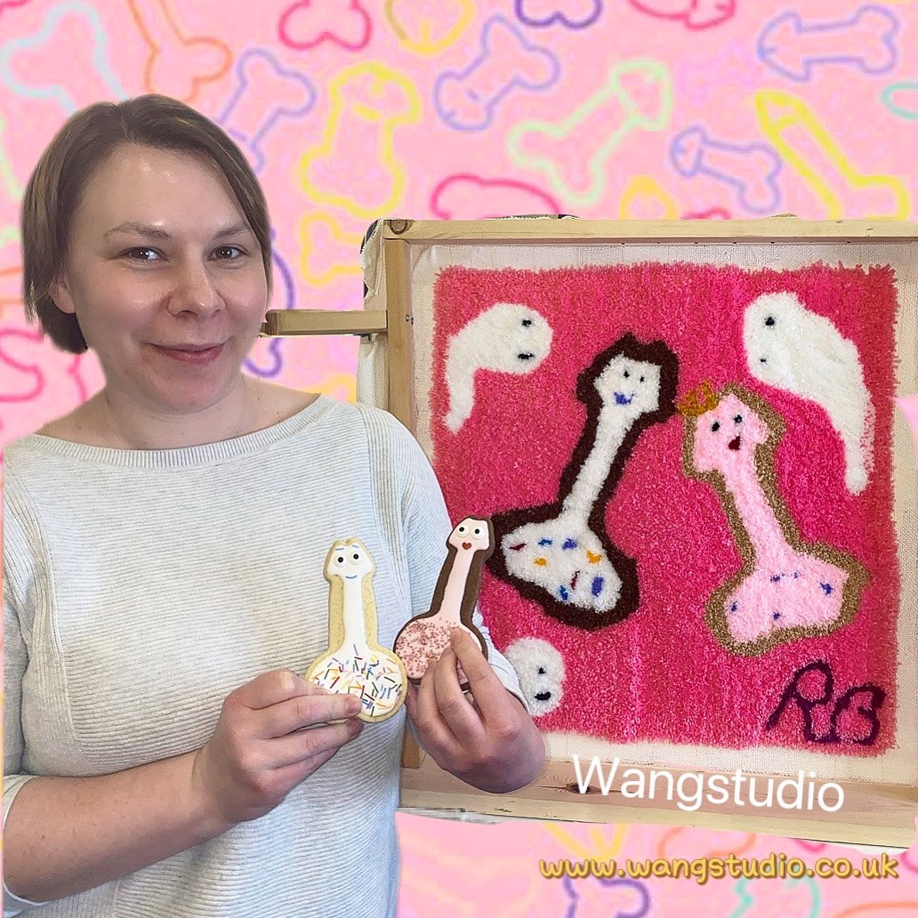 If you’ve not tried risky biscuits yet… then what are you waiting for! #tufted #naughty #rugart #tuftedrugs