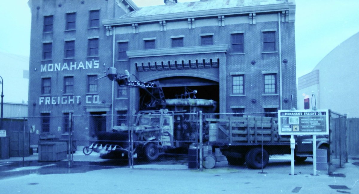 JimShull's tweet photo. Monahan’s Warehouse housed the Roger Rabbit dip truck that would shoot water at the guests riding in the studio tram vehicles. The warehouse would soon move to a new location. #WDW #Rogerabbit #dip #Disneyland https://t.co/fx1EZwFmir