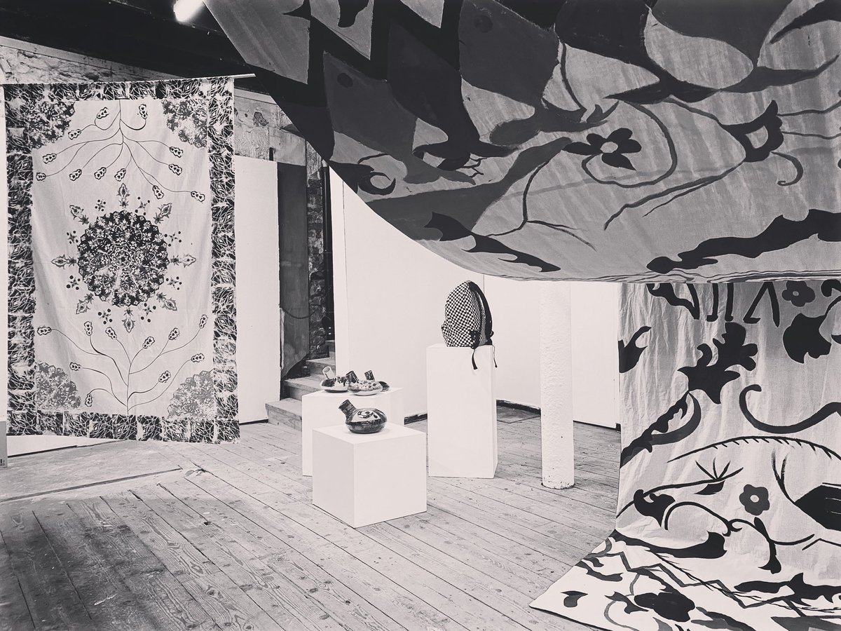 Iranscot's tweet image. We’re all set for opening the ‘Memories of Elsewhere’ exhibition tomorrow! 
Please come along @thepipefactoryglasgow at 2pm! 
💜
.
.
.
#pipefactory #Iranianscottish #memoriesofelsewhere #Art #community #exhibition