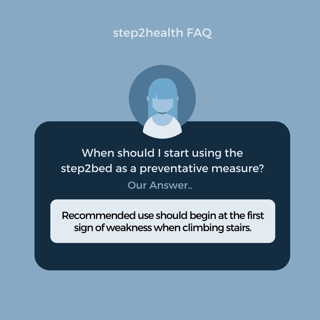step2bed's tweet photo. When do you know it's time to use a bedside steep stool? We recommend looking into products the moment you experience some weakness when climbing stairs. https://t.co/O75Ix2Gyup
