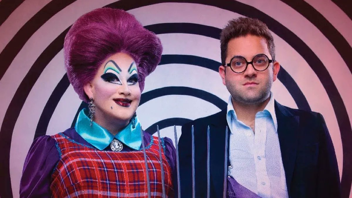 socialitelife's tweet photo. #SocialiteLife chatted with drag legend and cult movie aficionado @PeachesChrist and the equally obsessed @MichaelVarrati about their new podcast @MidnightMassPod https://t.co/RPB7xxBsGi #SLFlashback https://t.co/WowdoDx3rq