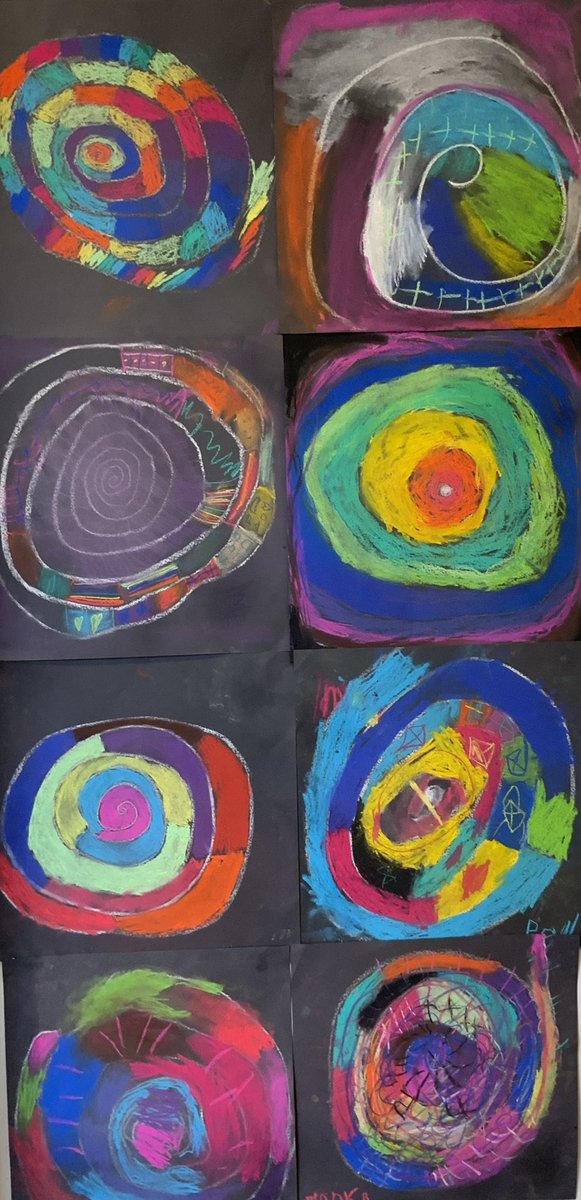 Year 1 Donaldson exploring materials and creating spirals