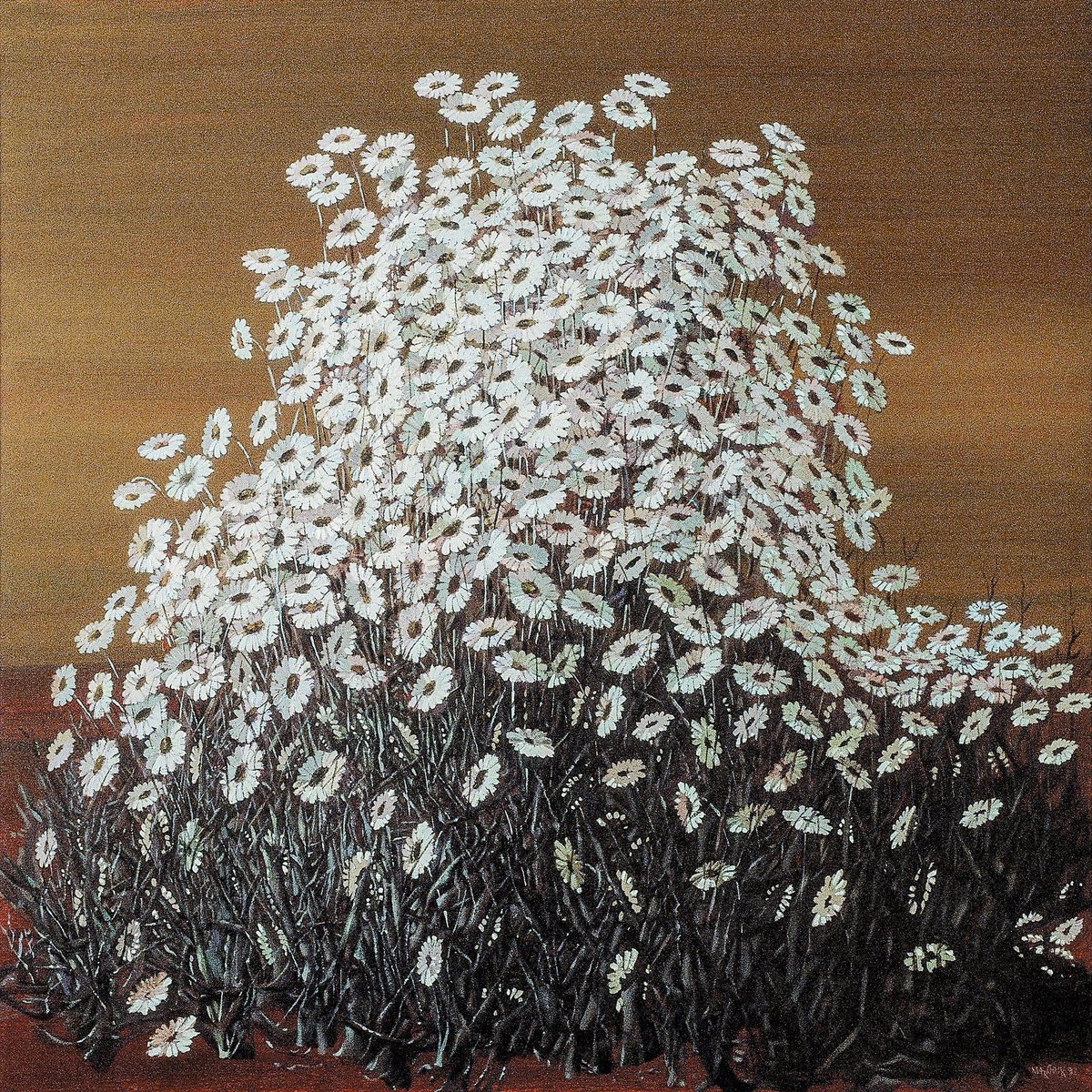 'Tenderness', by Ukrainian artist, Ivan Marchuk. Tempera on cardboard, 1984 [1953x1953]