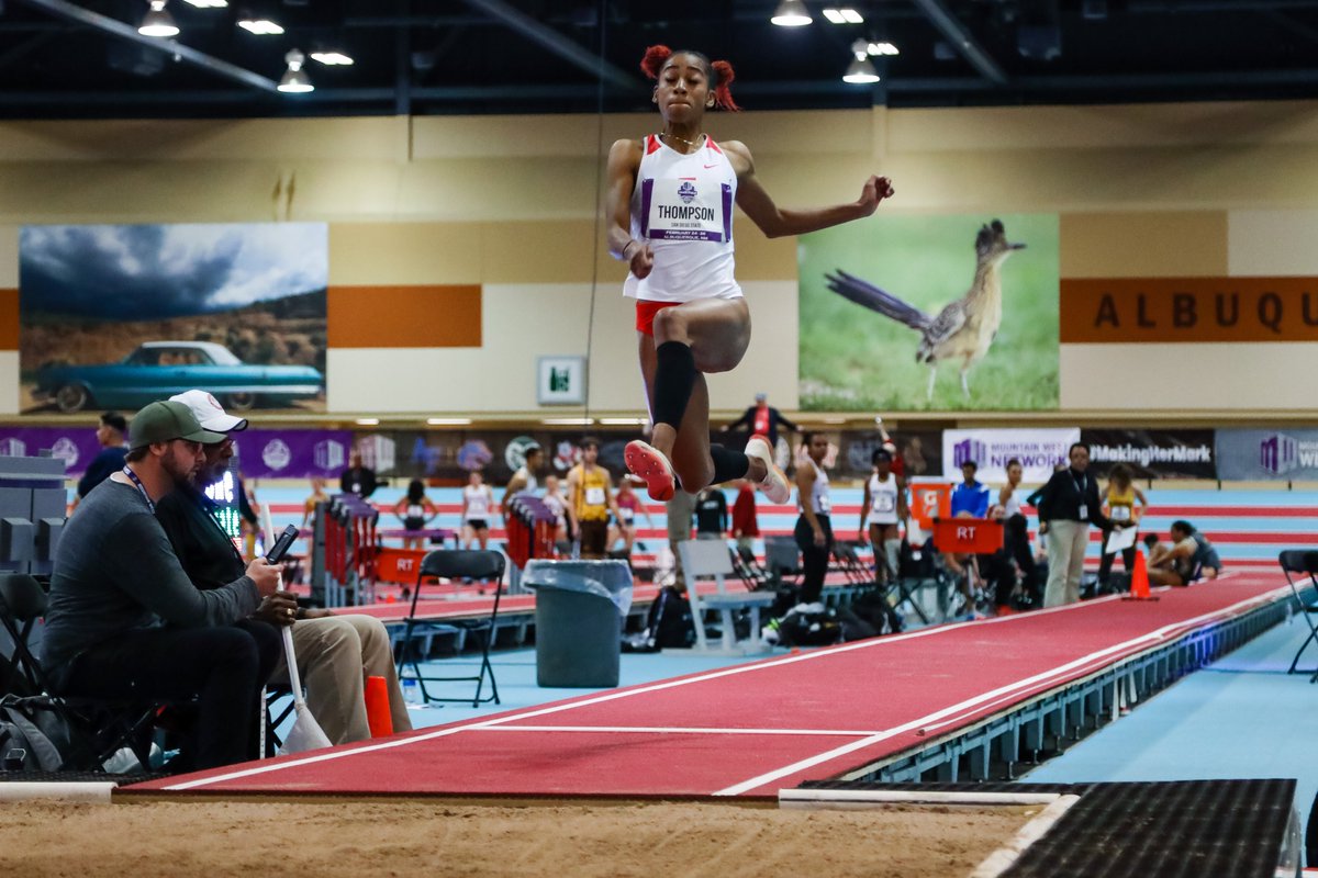 AztecTFXC's tweet photo. Jumping onto the podium😎

Dejanae Thompson PR's by a foot to take third in the long jump at the Mountain West Indoor Championships.

#GoAztecs #MakingHerMark https://t.co/bxFBbq07ee