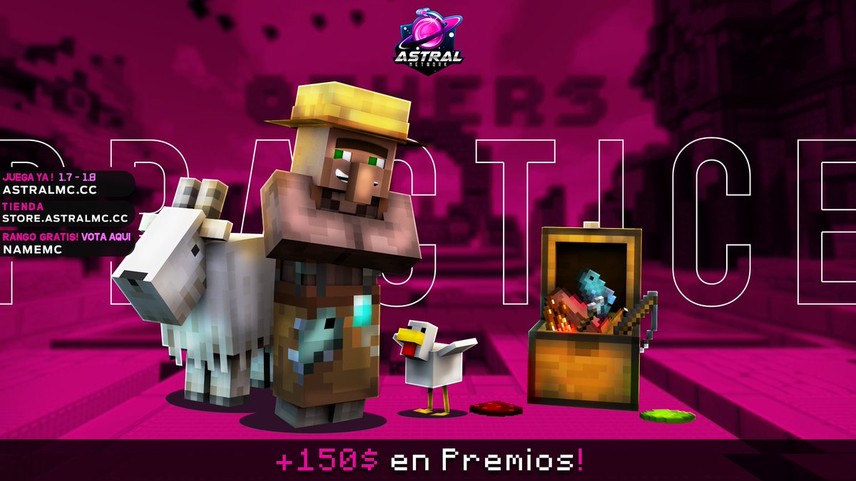 AstralNetworkCC's tweet image. El Lanzamiento de nuestra Season VI de Practice, es mañana a las 6PM EST.

Trailer: youtu.be/4xq7dG7NLj4

Fecha del UnbanAll: 26 de Febrero - 1AM EST

✨x1 Lunar Cloak
✨x3 Astral Ranks Permanentes

¡Síguenos, Retweet y dale me gusta para participar!