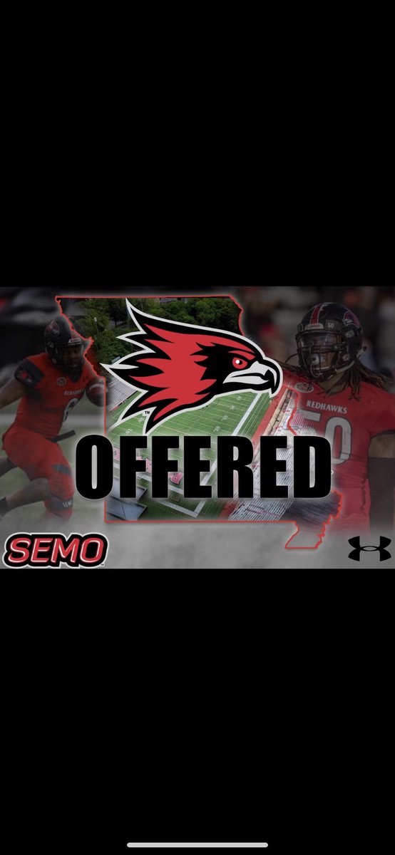 brystondixon28's tweet photo. I am Beyond blessed  to receive my first d1 offer from Southeast Missouri state❤️🖤!!!!!@MadisonSemo @SEMOfootball @BearsLeroy @2aBama_Football 
#blessed 
#goredhawks 🤟🏾 https://t.co/MqtahHKdLK