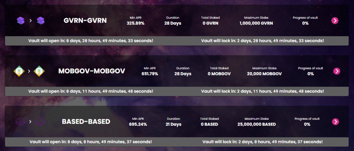 Want to earn with your assets? Check out the growing number of vaults on Nebula. Three are open for staking within the next 24h. Mintorburn.com databased.life socialdao.app