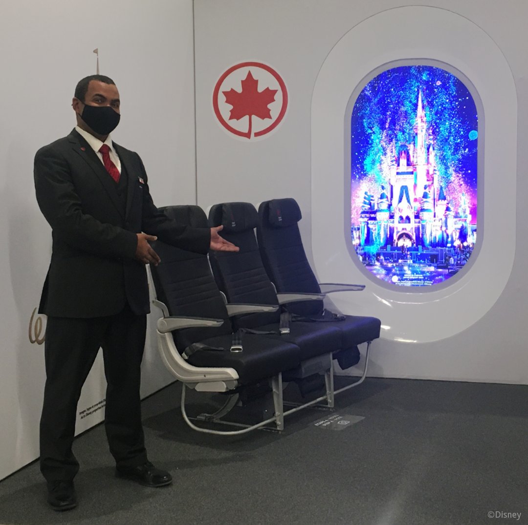 AirCanada's tweet photo. Join us in celebrating the WALT DISNEY WORLD Resort 50th Anniversary by creating a magical photo memory at select airports across 🇨🇦. Our journey will have a stopover at @yulaeroport from Feb. 25 to March 4, 2022. And don’t forget to share your photo using #ACToTheMagic. https://t.co/T0QqRMmVRt