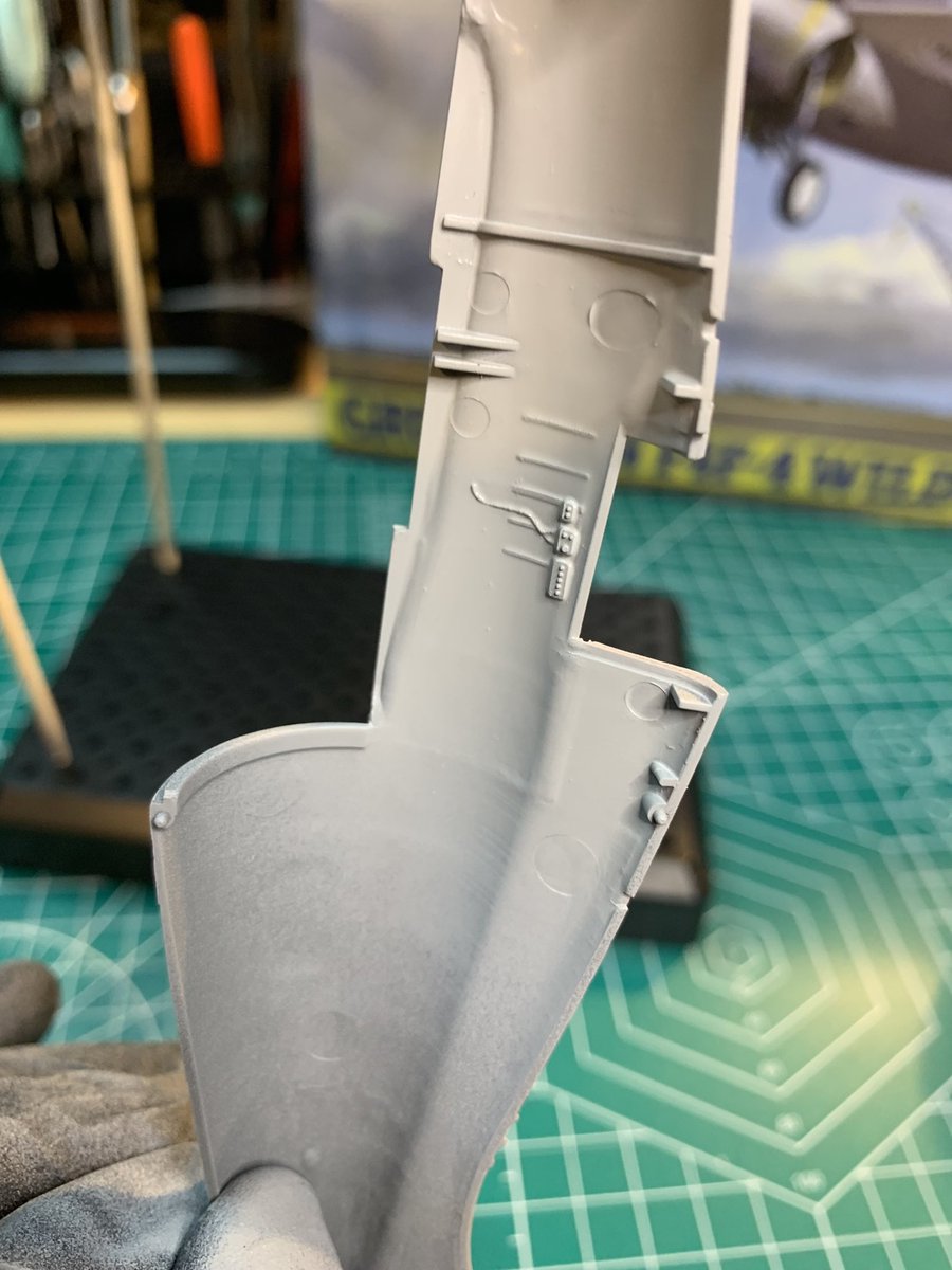 scale_model_kit's tweet photo. Decided to put my B-25D #modelproject aside for a bit and work on a #mojobooster. Got my F4F-4 Wildcat cockpit assembled and primed. This will be a quick build but I’m taking my time to pay attention to the details! Next up: #paint #weathering and #seamwork https://t.co/GgVkWhrnty