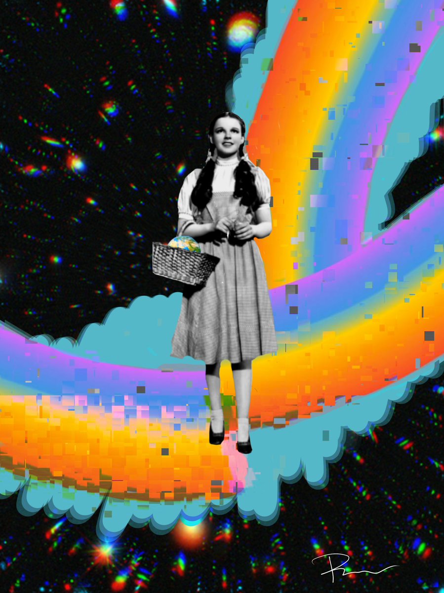 PrissyPopArt's tweet photo. I challenged #artists to create a peace that symbolized #worldpeace during this #RusiaUkraina attack. This is the piece I created. In amongst all the chaos, worldly and within ourselves, we should all be like #Dorothy and   become a beacon of light in a world of darkness. #art https://t.co/0lTx5MZTkb
