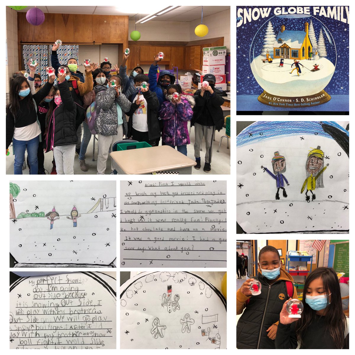 Ms_Clark_CHE's tweet photo. It was great seeing the smiling faces when making the final snow globe projects!  We read a story about snow globes, we wrote about our perfect snow ❄️ day, and then the kids took a snow globe home! #snowfun #chdreambuilders https://t.co/4QbJ5C43oU