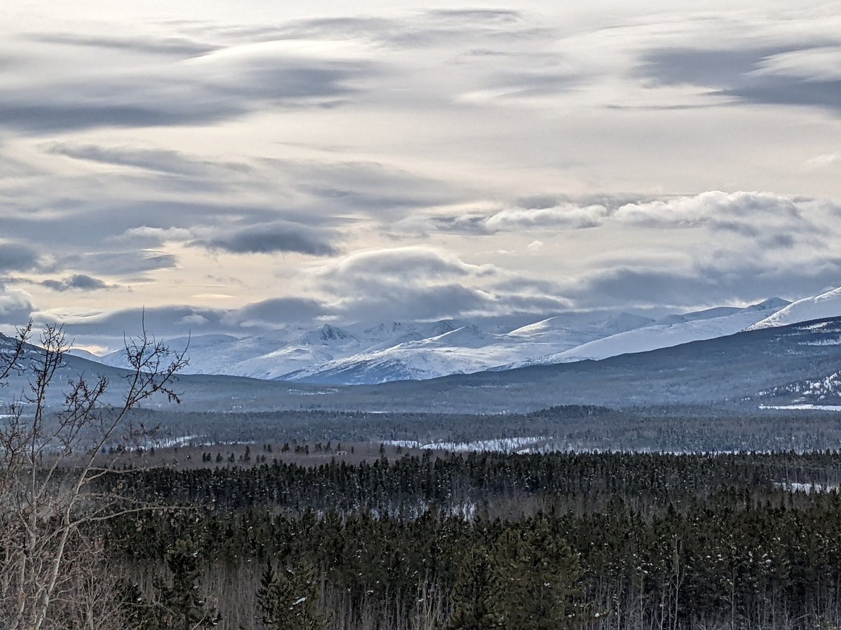 Visited the observatory this afternoon to shovel some snow and got treated to this lovely view. Clouds are terrible for astronomical observing, but sure are pretty.