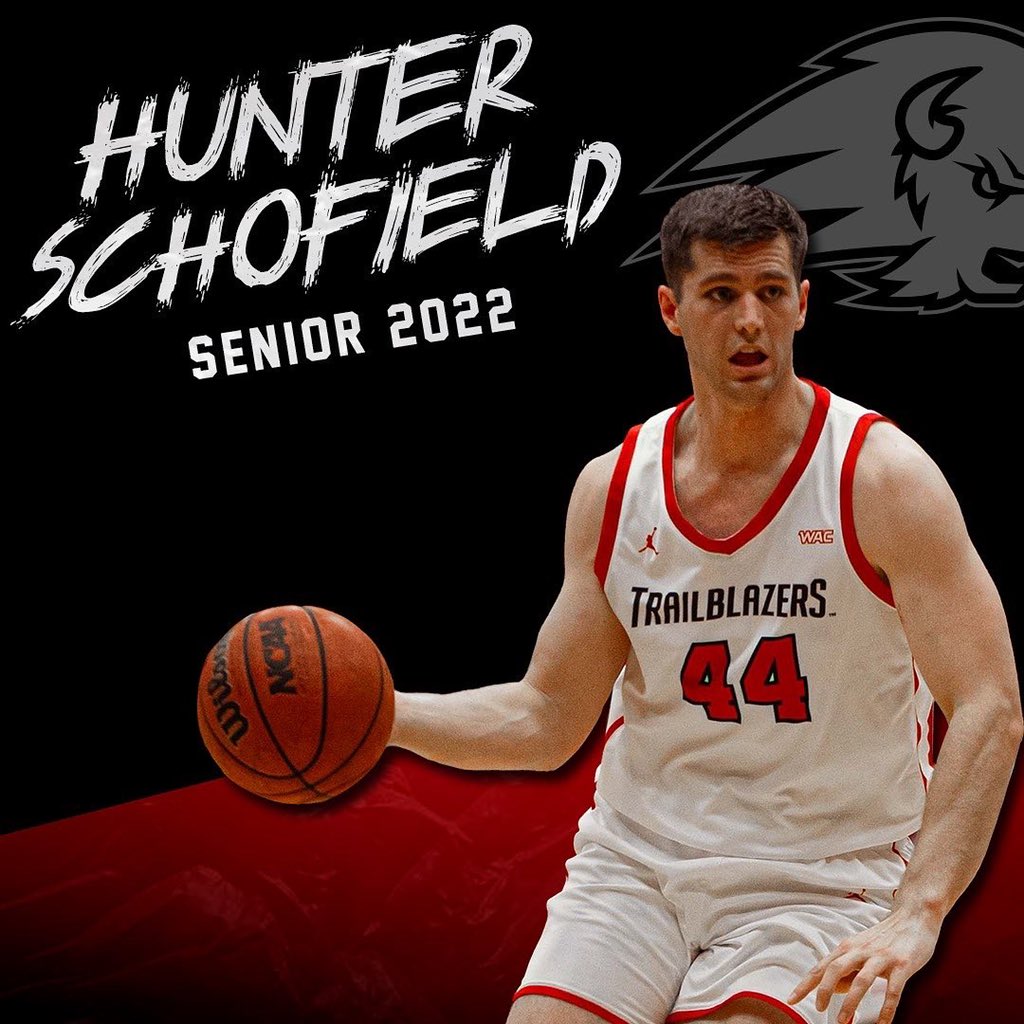 UtahTechMBB's tweet photo. Tomorrow is Senior Night so today we want to take a moment to thank our seniors for their time as Trailblazers. Next up, Hunter Schofield!

Thank you, Hunter for an incredible and historic 3 years as a Trailblazer!

#WeAreONE #DixieBlazers #BlazeYourTrail https://t.co/BYnizb68bR