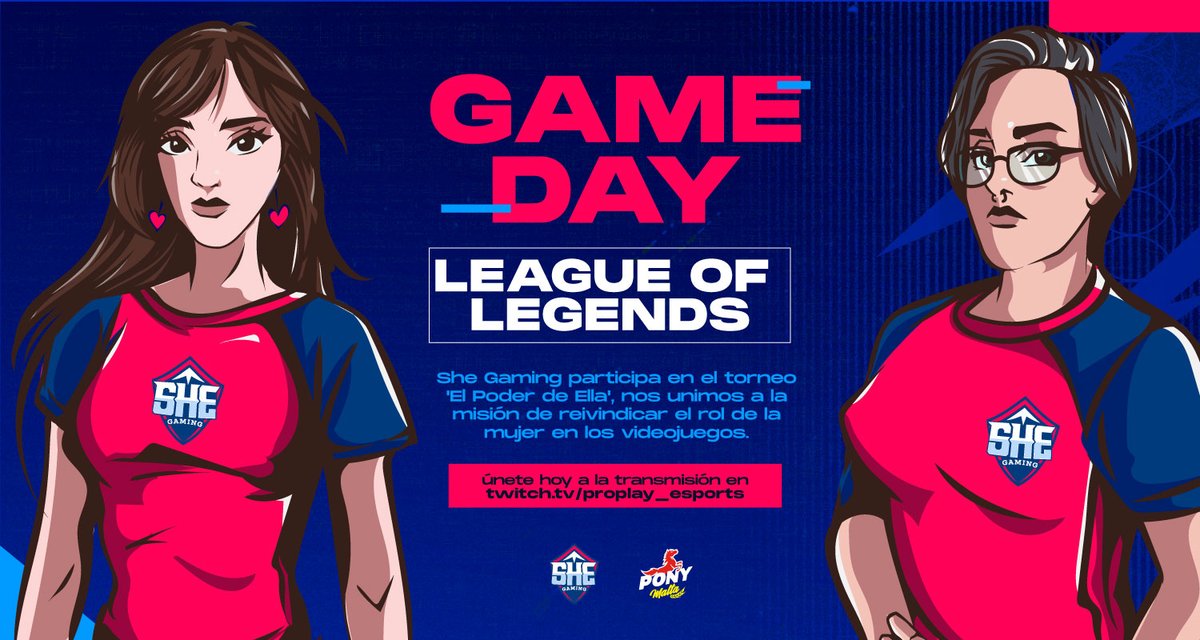 shegamingcol's tweet photo. Hoy participamos en 'El Poder de Ella' de @ProPlay_Esports 💪😎
🔴 LIVE en https://t.co/gq8wrhWDd3
📺 7:00 p.m. COL
#SheGaming #ElPoderDeElla #eSports https://t.co/kCwa31S34I