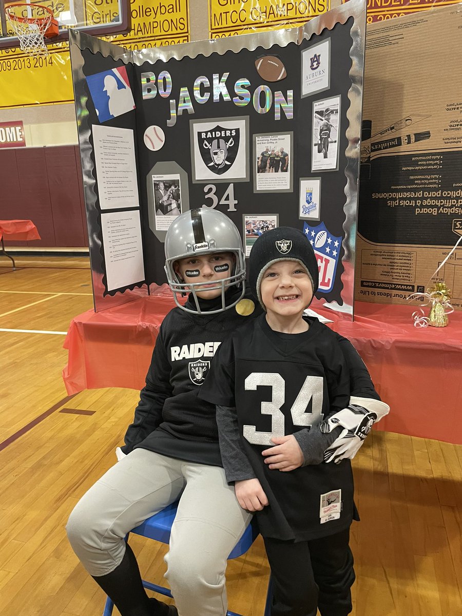 NazihRealEstate's tweet photo. Of all the past and present idols of the world my son chose none other than the greatest athlete of ALL time… @BoJackson for his 2nd grade school project. #ProudDadMoment #BoknowsBest https://t.co/Sglnb0VD50